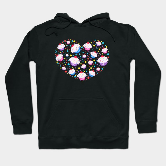 Cute Cupcake Heart Hoodie by Stoney09